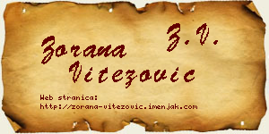 Zorana Vitezović vizit kartica